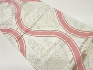 立涌に桔梗・桐・鳳凰模様織出し袋帯